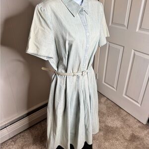 Ralph Lauren Light Blue Midi Shirt Dress
